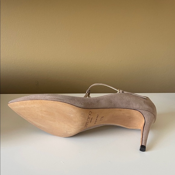 Jimmy Choo Suede T- Strap Heels - Picture 6 of 9